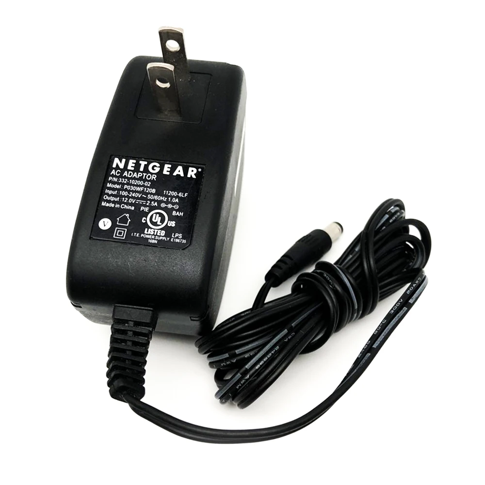 

Original charger 332-10200-02 P030WF120B 11200-6LF FOR NETGEAR wireless router monitor power adapter 5.5*2.1MM
