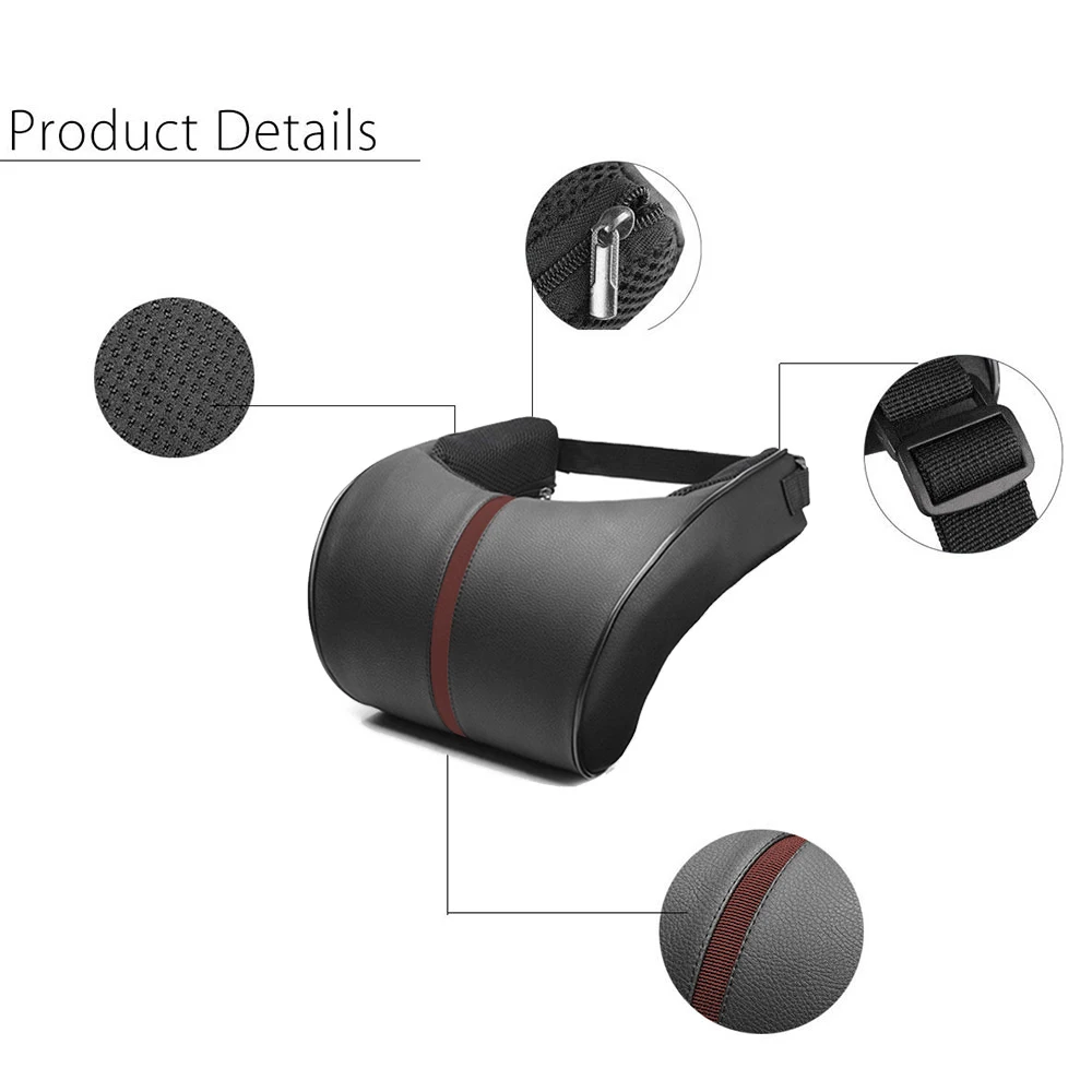 Neck Pillow Head Pillow Creative Pillow Cushion Headrest Good Gift Leather Black Comfortable