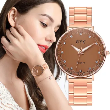 

New Luxury Ladies Watch CCQ Casual Quartz Stainless Steel Band Newv Strap Watch Analog Wrist Watch reloj mujer relogio feminino
