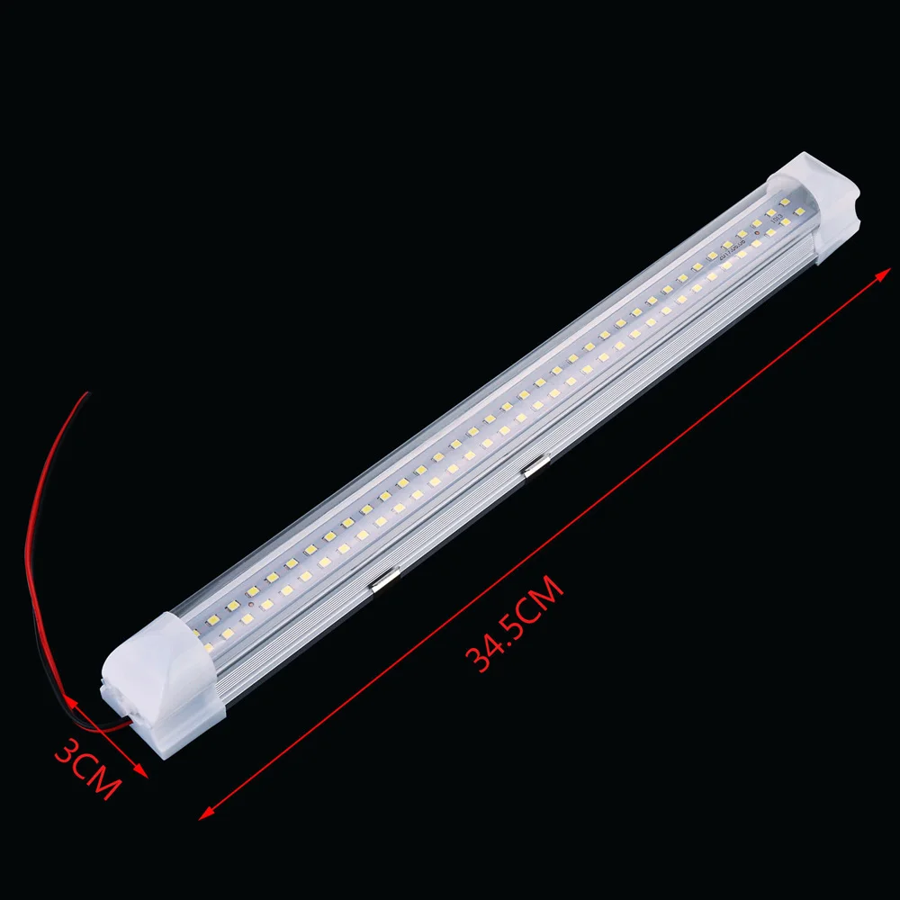 72 светодиодный внутренний свет полоса бар автомобиль Ван автобус караван вкл/выкл переключатель 12 В 12 вольт