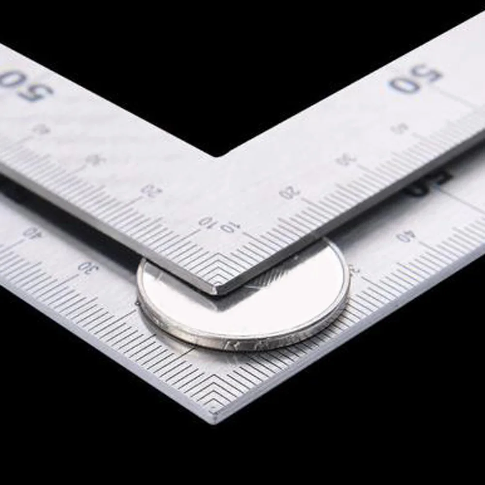 Engineer Square Ruler Stainless Steel Right Angle Ruler - 90 Degree L ...