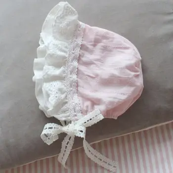 

2019 Summer Sweet Newborn Cap Child Wide Side Lace Lacing Hat Maternal and Child Supplies Princess Cool Baby Girls Hats