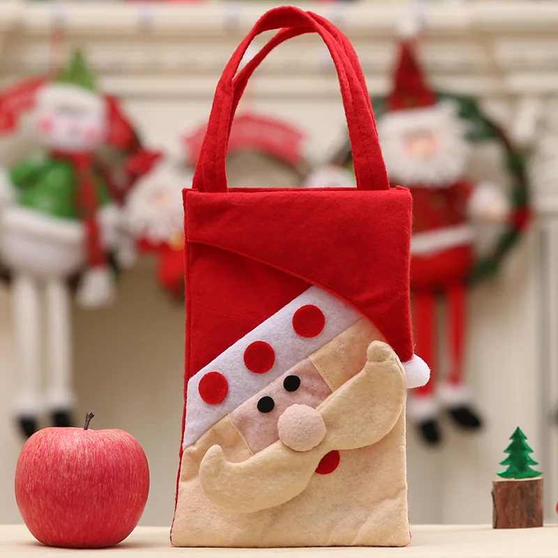Рождественские украшения для сумок миниатюрные из нетканого материала рождественские конфеты подарочные сумки Рождественские Элементы