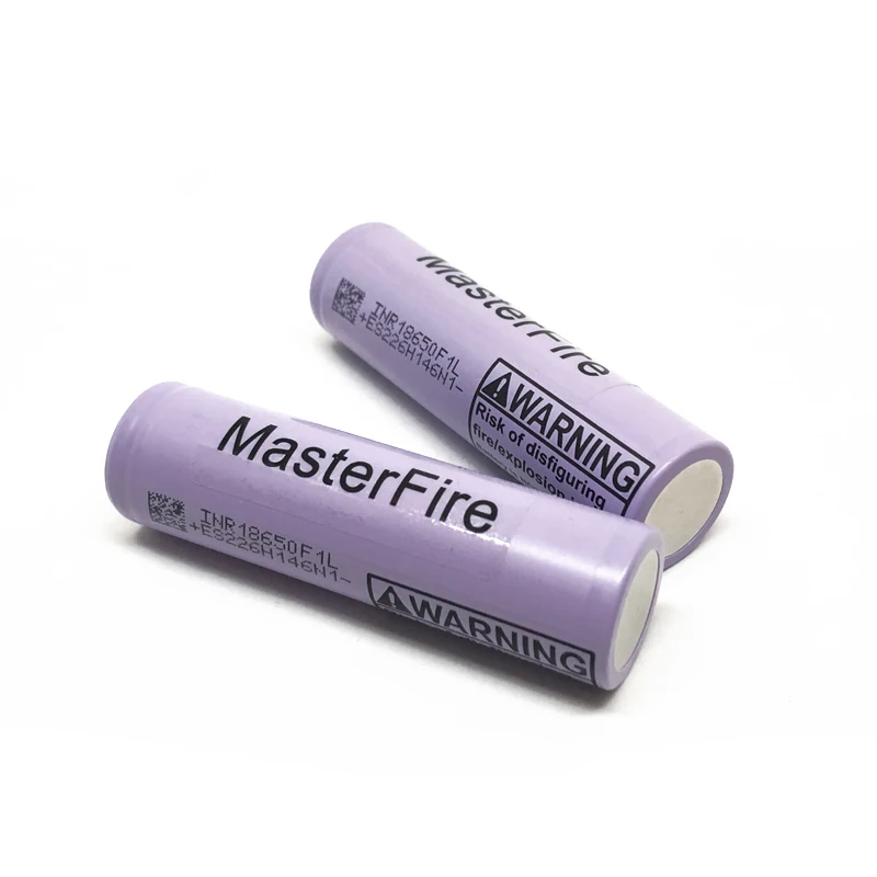 

MasterFire 2pcs/lot Original INR18650 F1L 18650 3.6V 3350mAh lithium battery rechargeable batteries cell ximum 5A discharge