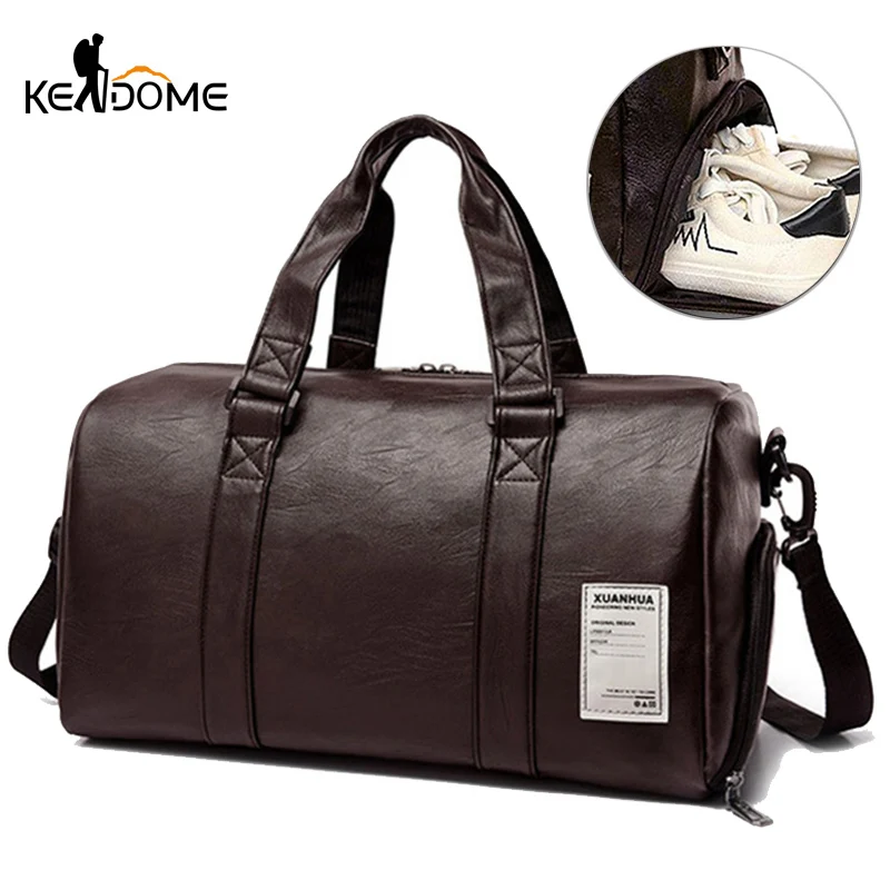 PU Leather Gym Bag Fitness Travel Handbag Dry Wet for Women Men Training Sack Shoulder Tote Sac De Sport Gymtas Outdoor XA170-1D