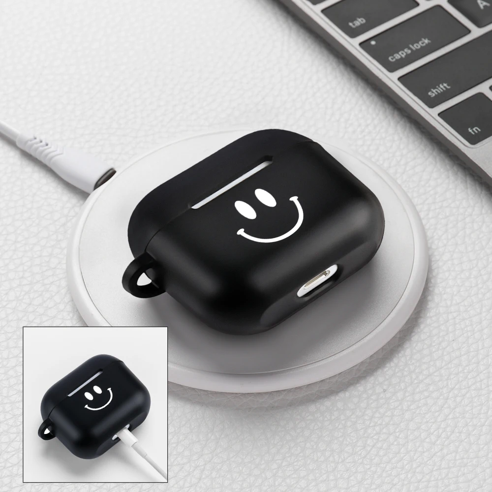 Custodia per AirPods Pro 3 Case Clear Lovely Smiley Bluetooth Earphone Charging Box for Apple AirPods 3 Air Pods Pro 2 1 Cover 104