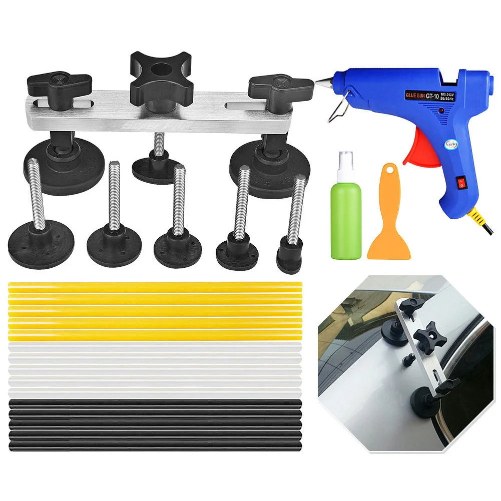 

Tools Paintless Aluminum Bridge Drawbar Glue Gun Dent Repair Set Professional Car Shovel Home DIY Watering Can Tool Kit
