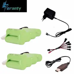 6v 2400mah аккумуляторная батарея + 6v USB зарядное устройство для Rc игрушки автомобили танки роботы пистолет RC лодка 6v Ni-MH батарея AA 6v батареи