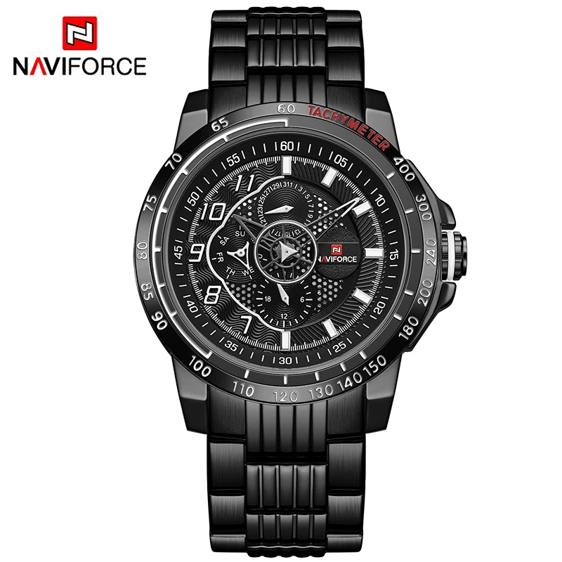 Топ бренд NAVIFORCE для мужчин s часы нержавеющая сталь роскошные золотые для мужчин бизнес платье наручные часы водонепроницаемый часы Relogio Masculino - Цвет: BWB