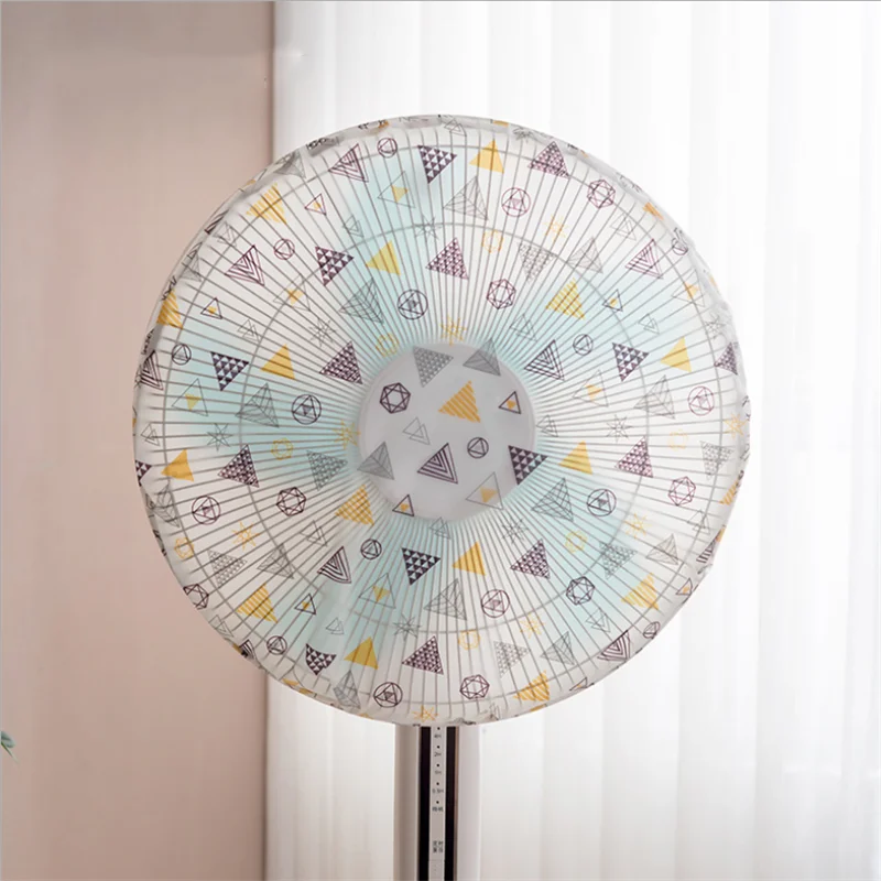 PEVA Electric Fan Dustproof Protective Cover Household Floor Fan Protection Bag Cartoon Printing Cover Round Dustproof
