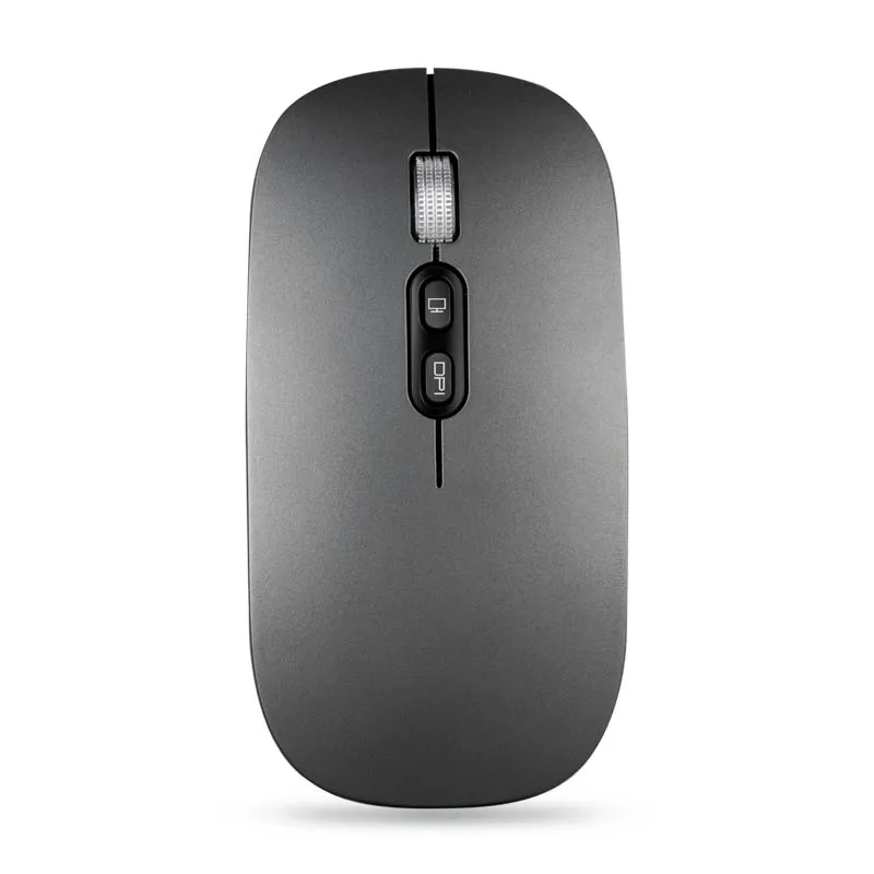 J JOYACCESS Wireless Mouse Silent 2.4GHz Mouse Computer Mause Rechargeable Built-in Battery USB Receiver Mice Ergonomic for Lap - Цвет: Gray