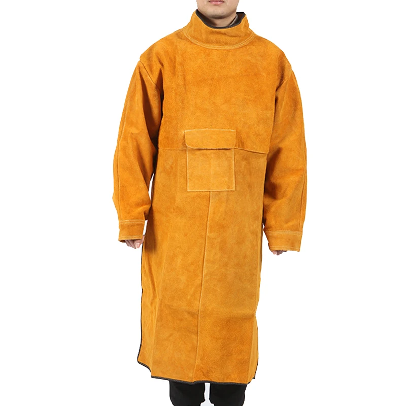 New Fire Heat Resistance Long Sleeve Cowhide Leather Heat Resistant