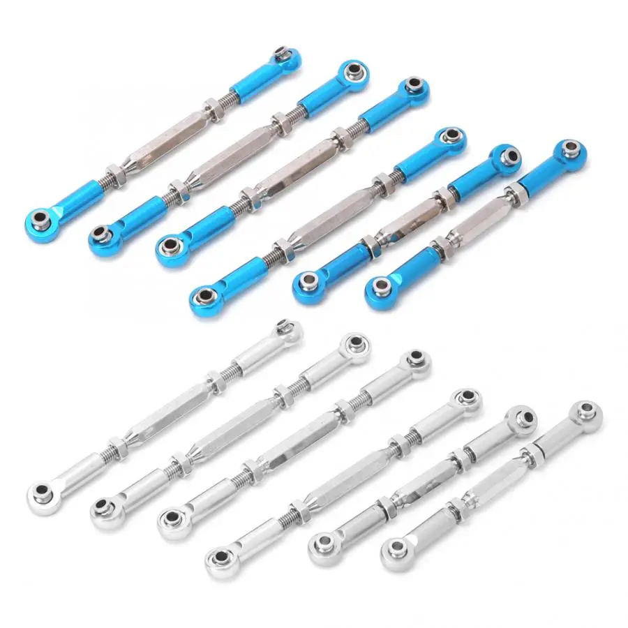 6pcs Metal Pull Rod Set Parts Mount Fit for ECX 1/10 2WD RC Hobby Car Accessory