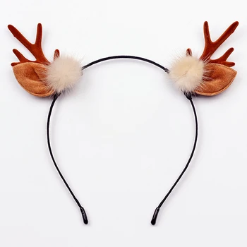 

D-Christmas Headbands Reindeer Antlers Hairband Xmas Kids Hairhoop Party Decor Headwear Hair Accessories Gift Home Decoration