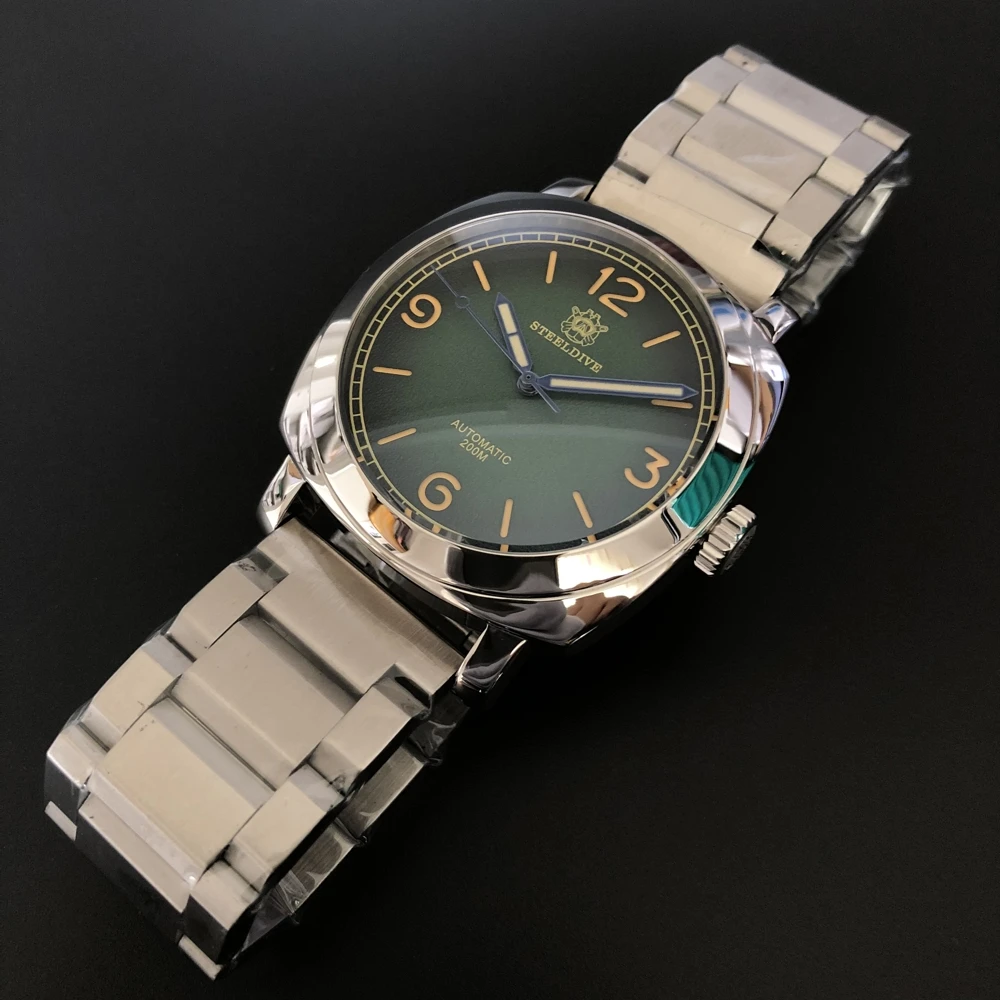 

STEELDIVE 200m Waterproof Automatic Watch Men NH35 Automatic Stainless Steel Sapphire Crystal C3 Super Luminous Mechanical Watch