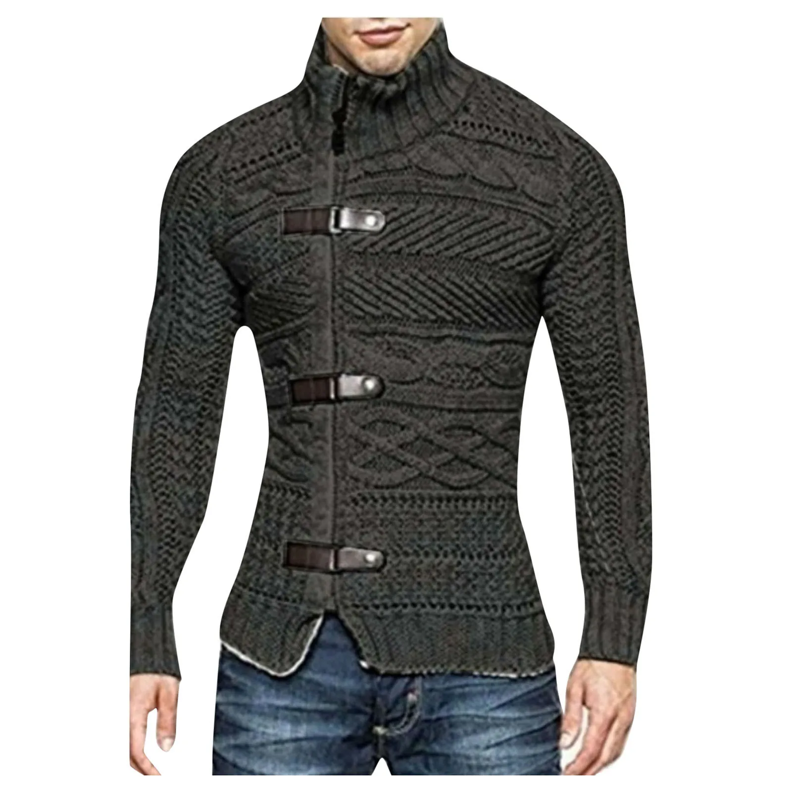 Men Autumn Winter Sweaters Turtleneck Long Sleeve Pullover Solid Sweater Top Blouse Fashionable Design Comfy Sweaters Roupa 2021 1