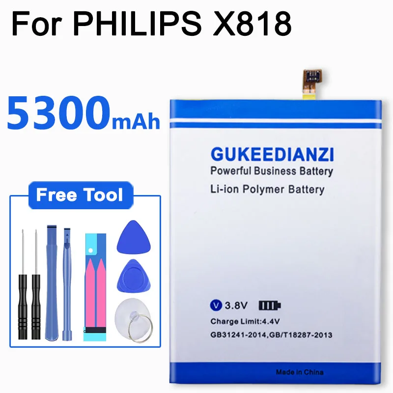 Новый мощный аккумулятор GUKEEDIANZI AB3900AWMC 5300 мАч для Philips XENIUM X818 CTX818 Сменный телефона |