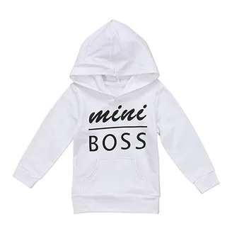 

0-5Y Toddler Kid Baby Boy Girl Clothes Casual Hooded Sweatshirt 2020 New Fashion Black and White Letter Tops Hoody Sweatshirt
