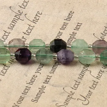 

Natural Stone 8mm Faceted Colorful Fluorite Loose Spacer Beads For Jewelry Making DIY Handmade Bracelets 15''Strands