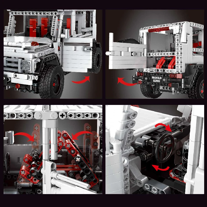 MOC Technic серия внедорожник Супер гоночный автомобиль Benz белый G65 модель