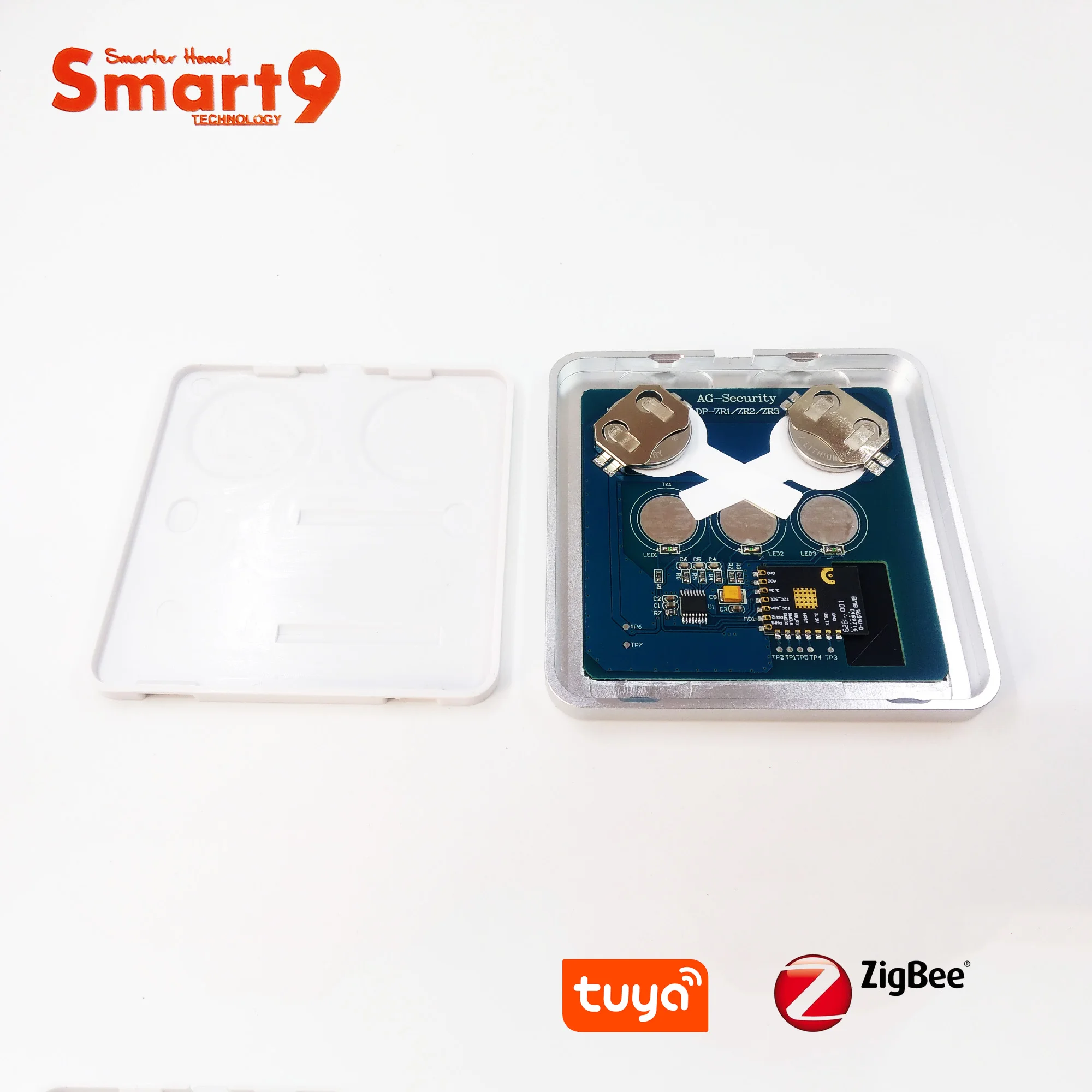 Smart9 ZigBee переключатель батареи, работает с TuYa ZigBee концентратор, сенсорный переключатель наклейка Smart Life App управление, питание от TuYa