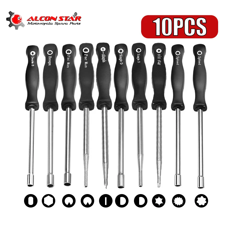 

Alconstar- Professional 3/5/8pcs/10pcs Tune up Carburetor Adjusting Screwdriver Tool Kit Single D Hexagon Hex Socket Kit Set