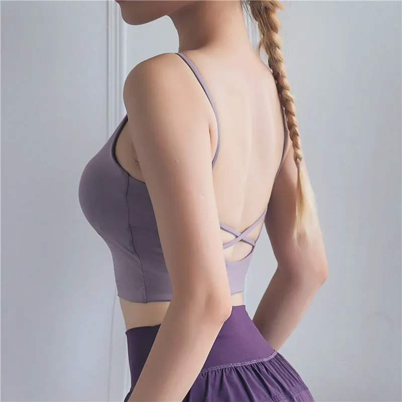 Tengweng женский бесшовный бюстгальтер для йоги beauty Back высокопрочный спортивный костюм с чашкой спортивный жилет плотные противоударные женские спортивные бюстгальтеры