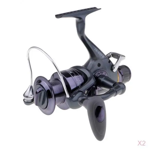 2Pcs ~40FR Baitfeeder Spinning Reel Saltwater Freshwater Fishing 5.5:1 High Power Front Rear Drag Live Liner