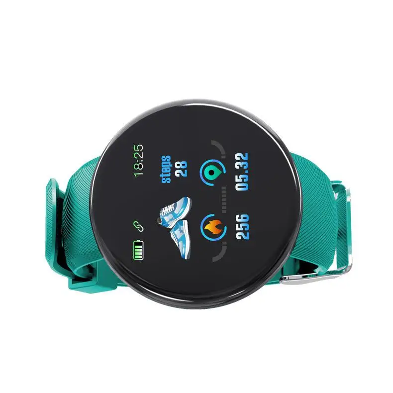 green D18 Bluetooth Смарт часы Браслет фитнес трекер сердечного ритма кровяное давление водонепроницаемый спортивный браслет Pk M3 M4 Smartwatch - Цвет: green