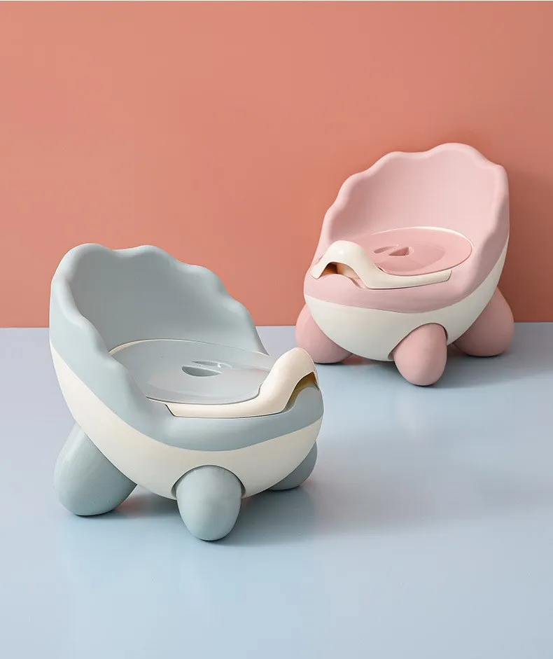 Orinal portátil para bebé, asiento de inodoro con respaldo cómodo, para entrenamiento, con dibujos animados, 2021