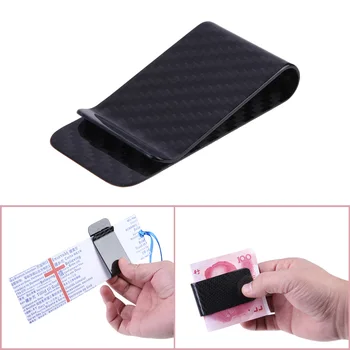 

Genuine Carbon Fiber Money Clip Storage Bag Wallets Business Card Credit Card Cash Wallet Clamp Clips for Money Business Card
