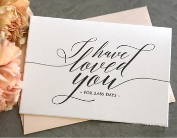

Custom Wedding Card to Your Bride or Groom I Have Loved You for # Days Love Card, perfect Valentine's Day Anniversary gift card