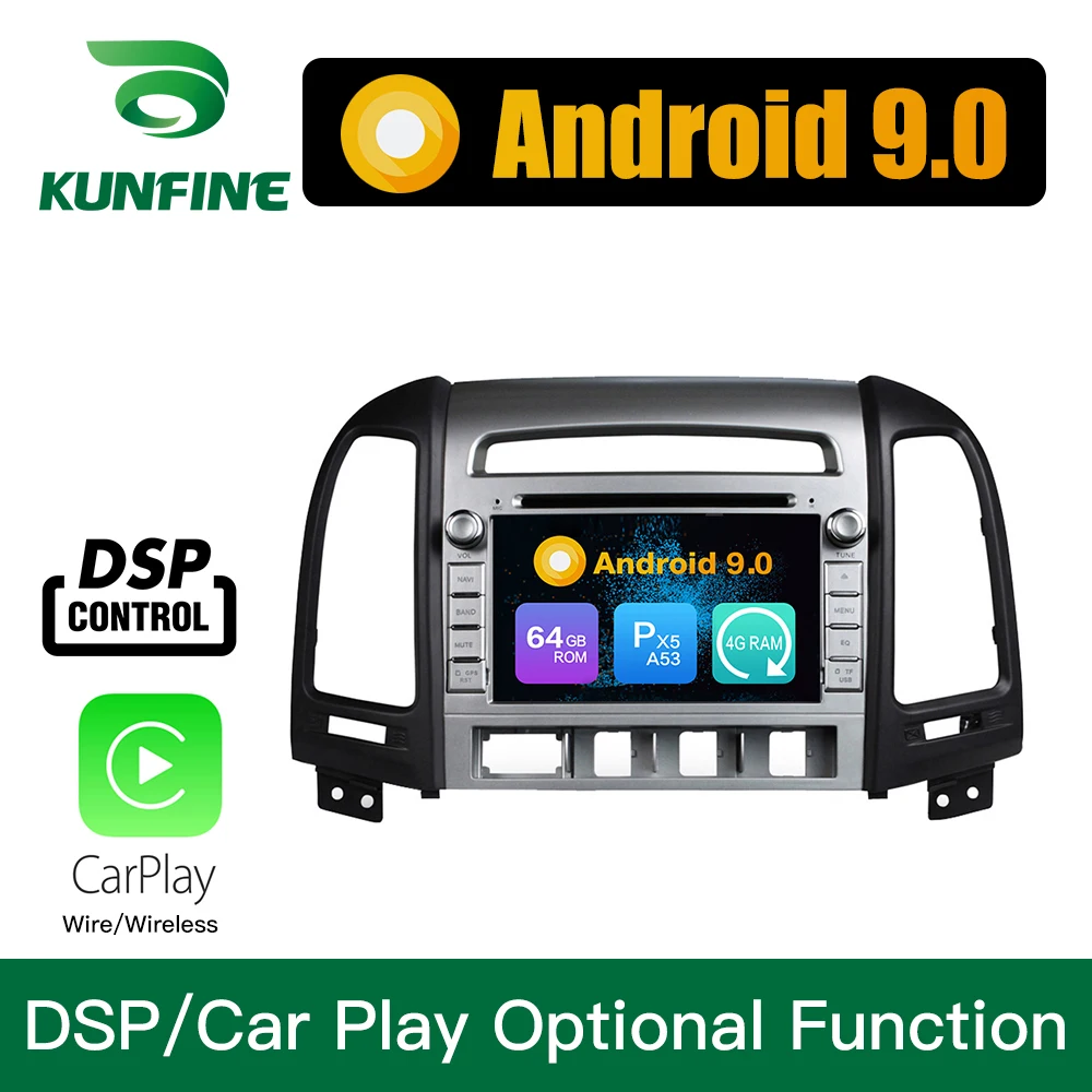

Android 9.0 Octa Core 4GB RAM 64GB Rom Car DVD GPS Multimedia Player Car Stereo for HYUNDAI SANTA FE 2006-12 Radio Headunit