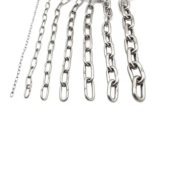 

5Meters/1Meter 1.2mm 1.5mm 2mm 3mm 4mm 5mm 6mm8mm Thickness 304 Stainless Steel Ordinary Long link Chain Pet Dog Chain Hardware