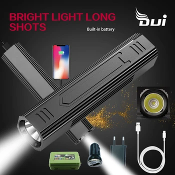 

T6 LED High Power Outdoor Camping Work Light Pocket Torch USB Flashlight Flesh Light