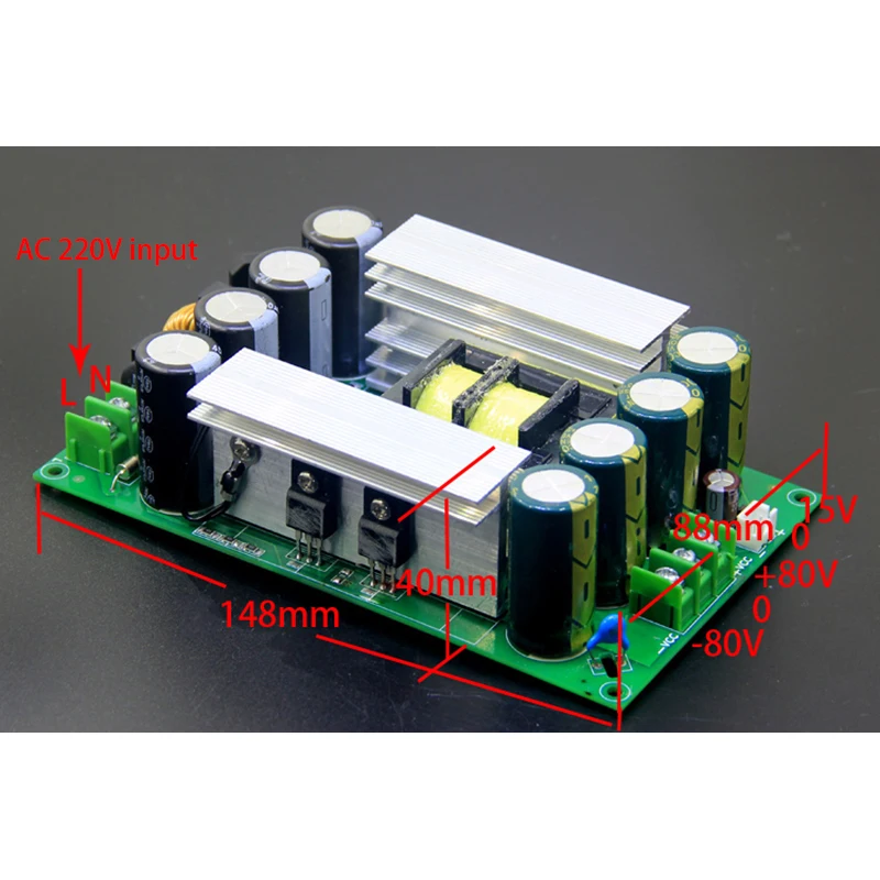 1000W ООО плавный переключатель питания Hi-Fi аудиоусилитель PSU плата 1000VA+-DC36V/+-DC50V/+-DC60V/+-DC70V/+-DC80V