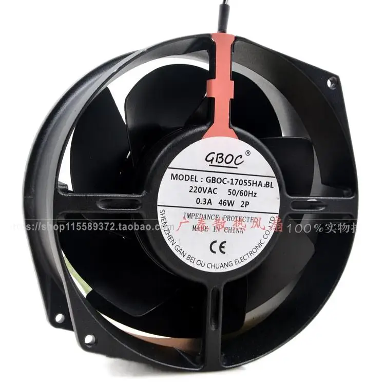 

All GBOC-17055HA2BL 220V Aluminum Shell All-Metal High Temperature Resistant 172MM Frequency Converter Fan