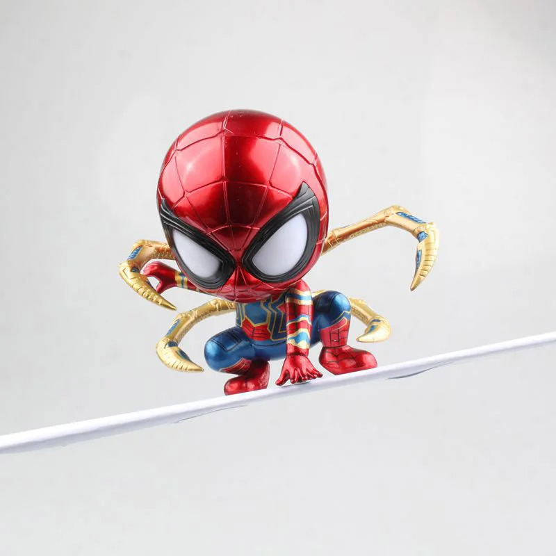 

Iron Spider Mini Action Figure 1/10 scale painted figure Light Ver. Bobble Head Iron Spider PVC figure Toy Brinquedos Anime