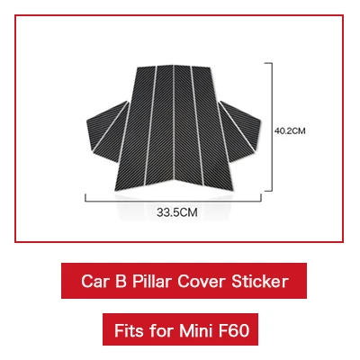 AMBERMILE наклейка из настоящего углеродного волокна для автомобиля, внутренняя отделка, наклейка s для Mini Cooper F54 F55 F56 JCW F57 Countryman F60, аксессуары - Название цвета: N-F60