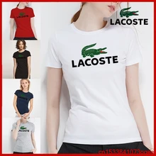 Cheap Lacoste- New Original Brand T Shirt Women Tops Summer Short Sleeve Fashion T-shirt 100% Cotton Tshirt 2LA20 Cheap Lacoste- New Original Brand T Shirt Women Tops Summer Short Sleeve Fashion T-shirt 100% Cotton Tshirt 2LA20