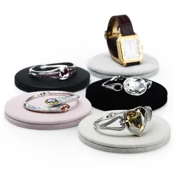 

Jewelry Display Rack for Ring Earring Bangle Display Tray Showcase 10cm Round Holder Pad