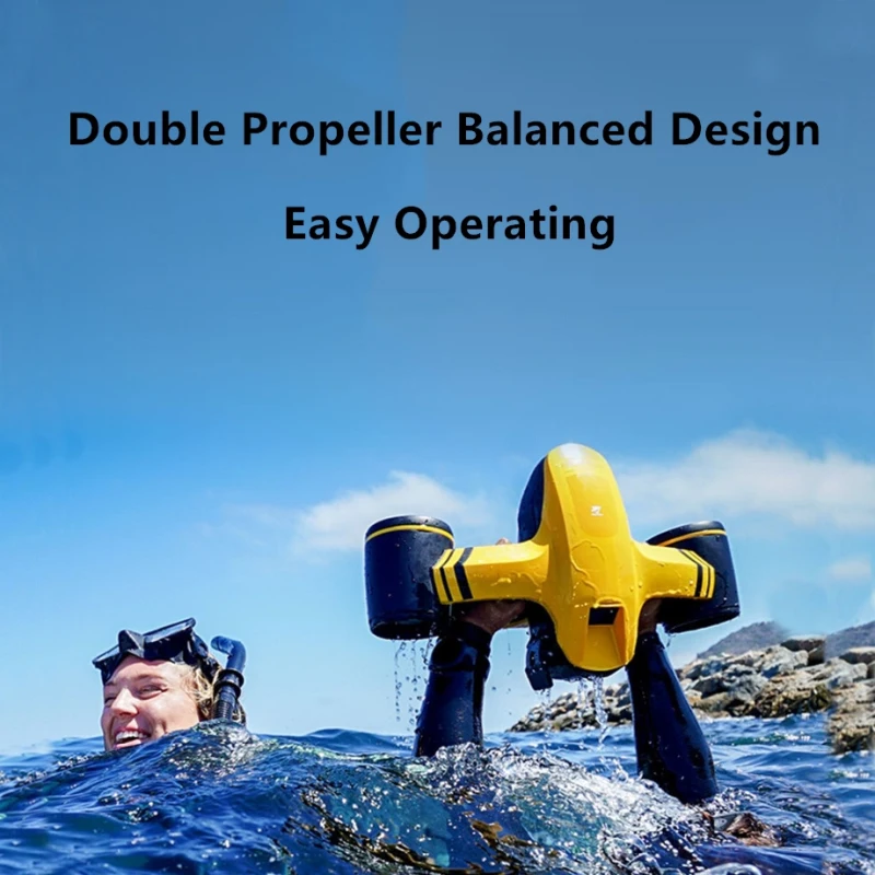 US $1.480.70 Double Propeller Automatic Floating Sea ScooterUnderwater ScooterDiving Scooter For Swimming Snorkeling And Diving For Adults