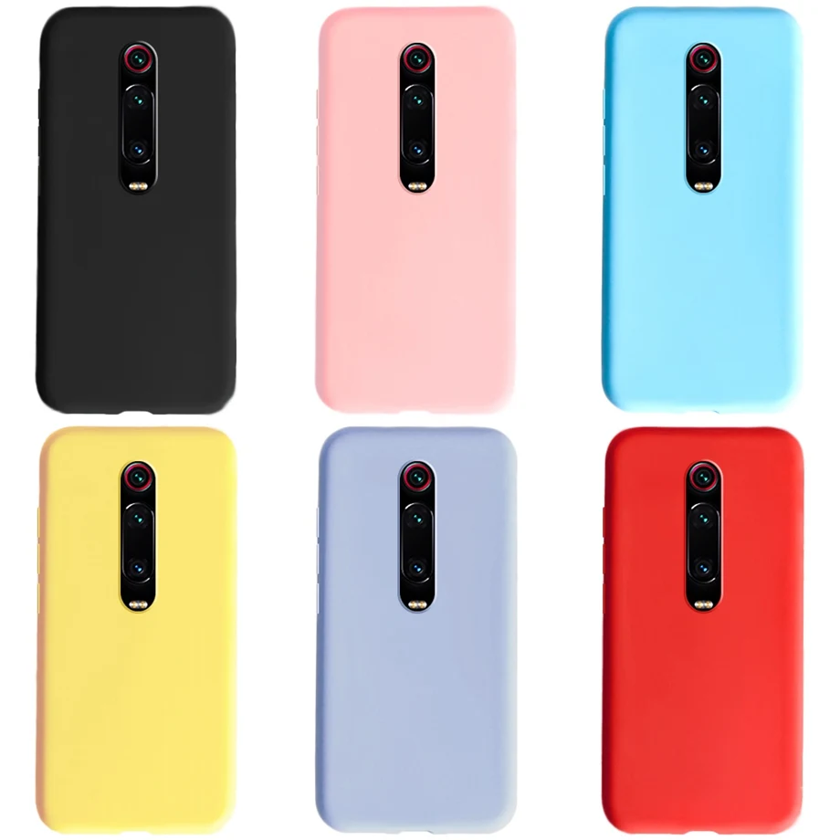 Чехол для Xiaomi mi 9 t pro милый ТПУ однотонный карамельный цвет силиконовый чехол xio