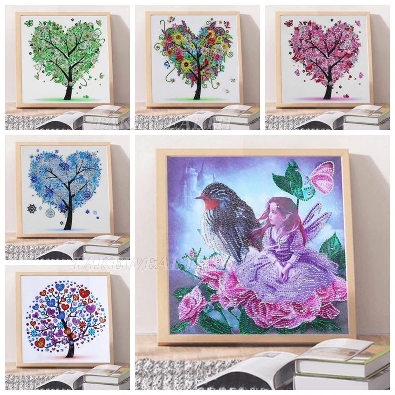 

5D Diamond Painting four seasons tree Combination DIY Special Shape Part Cross Stitch Kit Crystal Diamond Decor Painting NY