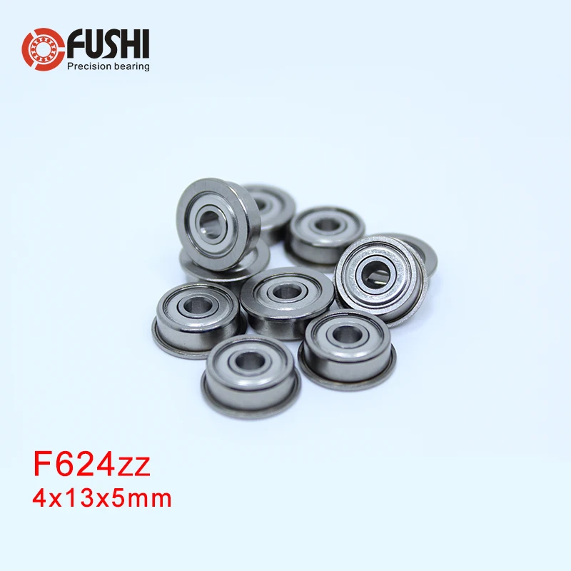 4x13x5mm 10PCS F624ZZ Miniature Metal Shielded PRECISION Bearing Flanged 