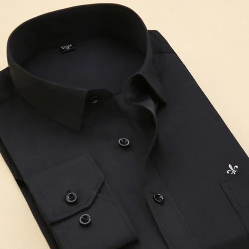 Dudalina плюс размер 9XL вышивка мода Blusa Camisa Social клетчатые мужские рубашки с длинным рукавом Slim Fit рубашка мужская одежда мужская полоса - Цвет: 8868-10-BLACK-P