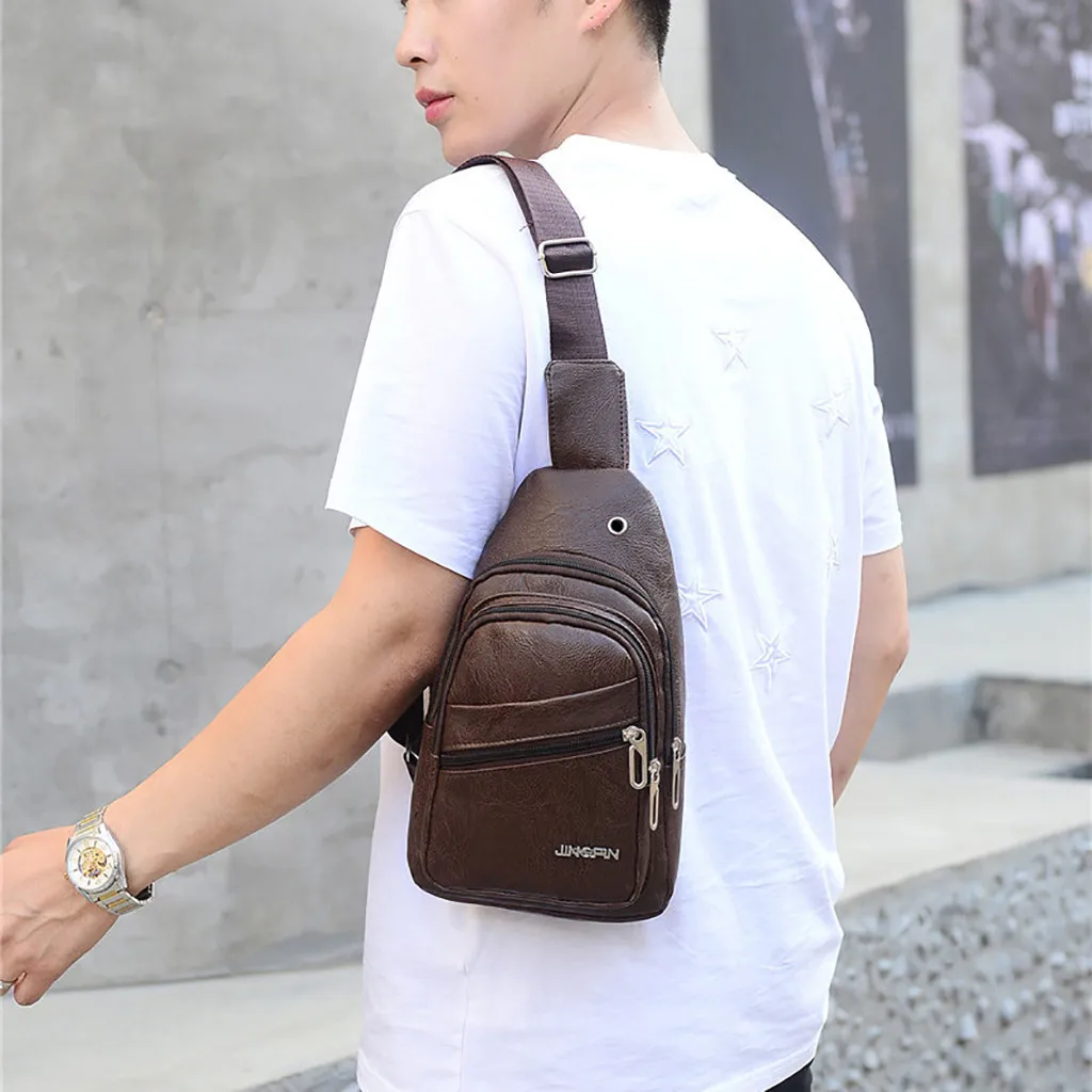 CONEED Fashion Waist Packs Men Sports Outdoor Shoulder Bag Zipper Messenger Bag Pouch For Men Run Chest Bag Waist Bag