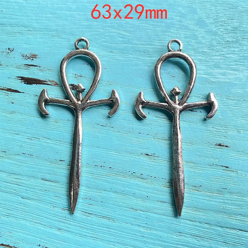 4pcs Charms Cross Forked 63x29mm Antique Silver Color Plated Pendants Making DIY Handmade Tibetan Silver Color Jewelry 4pcs Charms Cross Forked 63x29mm Antique Silver Color Plated Pendants Making DIY Handmade Tibetan Silver Color Jewelry