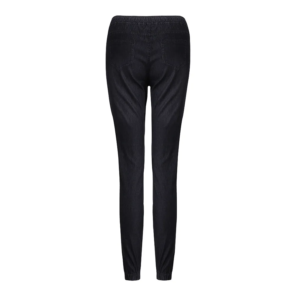 Jaycosin Autumn Fashion Ladies Casual Loose Pencil Denim Skinny Jeans Elastic Stretch Trousers Small Feet Cropped Jeans 11#4