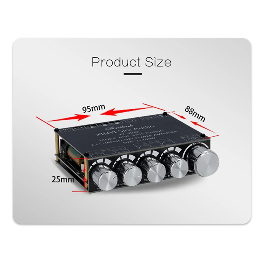 keyboard amp XY-S100L 2x50W + 100W HIFI Digital Power Subwoofer Amplifier Board Bluetooth-compatible 5.0 2.1 Channel Audio Stereo Equalizer microphone amplifier